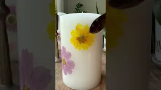 DIY Pressed Flower Candle