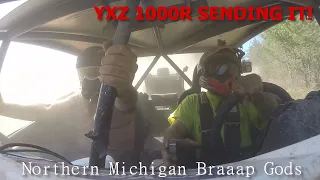 MUST WATCH......INTENSE RIDE ALONG YXZ vs CAN-AM SXS Topspeed RACE