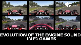 F1 ENGINE SOUND EVOLUTION IN F1 GAMES in Hybrid Era ! F1 Games 2014 to 2020 Comparison