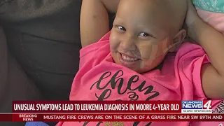 Moore 4 year old diagnosed with leukemia after unusual symptoms
