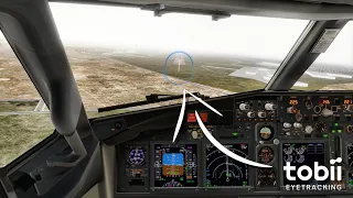 Real 737 Captain | Instrument Scan and Landing Demonstration using the Tobii Eye Tracker