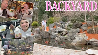 BACKYARD FISHPOND (CASUAL RESTAURANT MUKBANG) IS IT SPRING YET? | SASVlogs