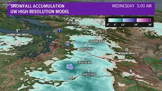 Mountain forecast: Snow falling in the Cascades