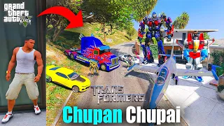 Franklin & Avengers Playing Chupan Chupai With Transformer Robot For Transformer Monster Car in GTA5