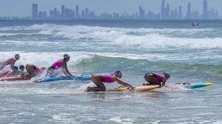 Queensland Surf Life Saving Championships 2024 U19 Female BOARD FINAL at North Kirra Beach #gon
