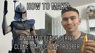 How to Make Black Series Clone Wars Animated Clone Commander Fox Part 1/2