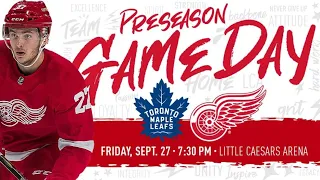 Red Wings vs Maple Leafs preseason Highlights & post-game interviews (9/27/19)