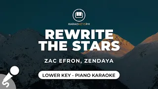 Rewrite The Stars - Zac Efron, Zendaya (Lower Key - Piano Karaoke)