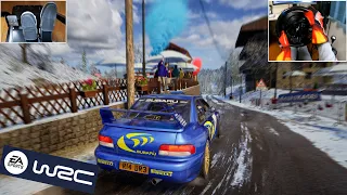 Subaru Impreza 1998 vs Max Level AI  (Rally Montecarlo) | EA Sports WRC | T300RS + TH8A