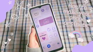 How to make your android phone aesthetic | purple theme 💜 | Jan