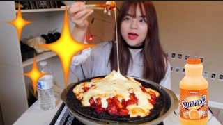 CHEESY Buldak Mukbang (치즈불닭  먹방) | 1lb of Cheese