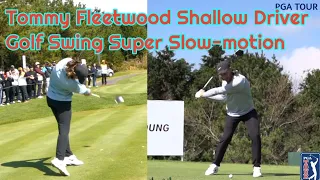 PGA 유럽 최강자 토미 플릿우드 드라이버스윙 슈퍼슬로모션  (측면-정면)/ Tommy Fleetwood Shallow Driver Swing, Super Slow-Motion