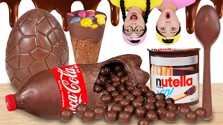 Edible Coke Bottle Chocolate Ice Cream DONA Mukbang