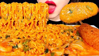 ASMR MUKBANG | 크림진짬뽕 먹방 SPICY CREAM NOODLES, CHEESE CORN DOGS COOKING EATING SOUNDS ZOEY ASMR