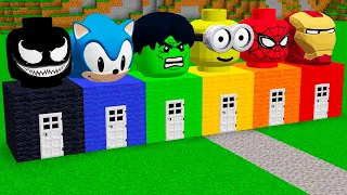 LEGO SUPERHEROES HOUSE HOW TO PLAY SPIDER MAN / IRON MAN / LEGO SONIC / MILES MORALES in Minecraft