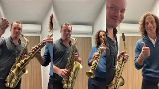 Kenny G and Baptiste Herbin improvising on the Saxophone
