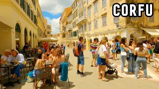 Corfu Town Walking Tour 4k 60fps HDR | Greece 2024