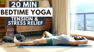 20 Min Bedtime Yoga to Release Stress & Tension