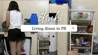 living alone in the Philippines: small room tour, cravings, having an indoor cat | silent vlog