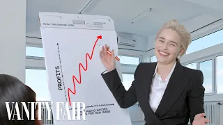 Emilia Clarke Re-Creates Workplace Stock Photos | Vanity Fair