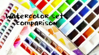 Watercolor Sets Comparison- White Nights, Cotman & Gansai Tambi