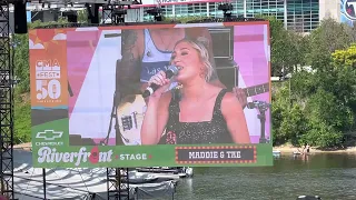 Maddie & Tae singing Die From A Broken Heart - CMA Fest ‘23