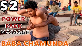 $2 Best-Ever Street Head Massage n Back Stretching   By Baba Chamunda  | ASMR MASSAGE THERAPY |EP-22