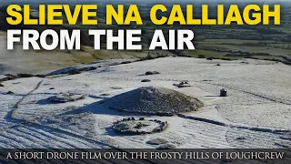 Cairn T and the Loughcrew cairns covered with frost