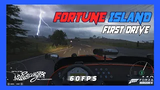 Forza Horizon 4 Fortune Island - FH4 DLC first drive rain, lightning, and thunder in a Caterham R500