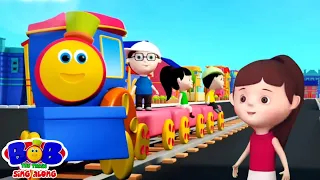 Wheels On The Train, Vehicle Cartoon and Sing Along Song for Kids