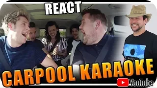 ONE DIRECTION & JAMES CORDEN KARAOKE - Marcio Guerra Reagindo React Reação