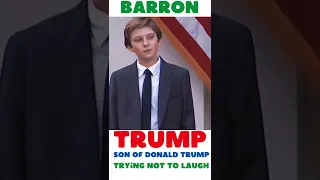 ✅ Barron Trump, Son of Donald Trump, trying not to laugh !