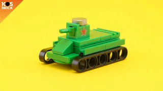 Lego BT-2 Soviet USSR WW2 Tank Mini Vehicles (Tutorial)