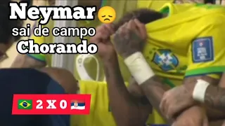 Porque Neymar saiu de campo chorando no jogo contra a Sérvia - 24/11/22