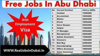 New Jobs In Abu Dhabi – UAE 2021