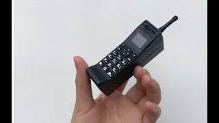 Мини ретро телефон с зажигалкой и  батареей Mini retro phone with a lighter and a huge battery
