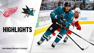 NHL Highlights | Red Wings @ Sharks 11/16/19