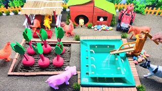 DIY mini Farm Diorama with Aquarium & Onion I cow-shed I horse - house | Mini Hand Pump #11