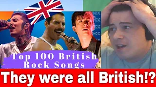 American Reacts Top 100 British Rock Songs. Best British Rock Songs.