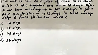 A and B can do a job in 12 days and B and C can do it in 16 days.A and B started working, without C