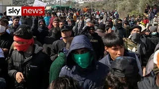 Migrants clash on Greek island