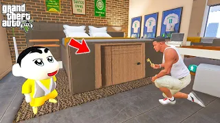 Shinchan and Franklin Found Secret Bunker Under Franklin's Bed in GTA 5!