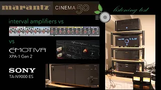 Marantz Cinema 50 - Internal vs Separate Amplifiers - Emotiva XPA-1 Gen 2, Sony TA-N9000ES