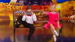 Little pair of lovers dancing on Ukraine's Got Talent.