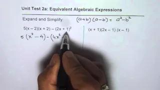 Expand and Simplify Polynomial Expressions Test Question