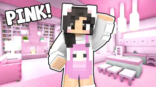 💖Minecraft But I Can Only Build With PINK