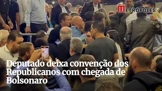 Deputado deixa convenção dos Republicanos com chegada de Bolsonaro