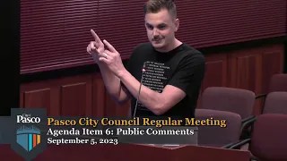 Pasco City Council Regular Meeting, September 5, 2023