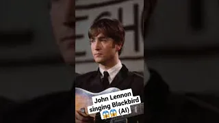 John Lennon sings Blackbird #paulmccartney #beatles #johnlennonimagine #thebeatles #ai #aiart