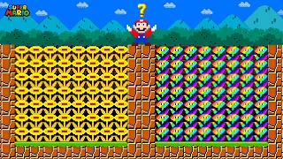 If Mario Collect 999 Golden - Rainbow Flower tried to beat Super Mario Bros | Game Animation